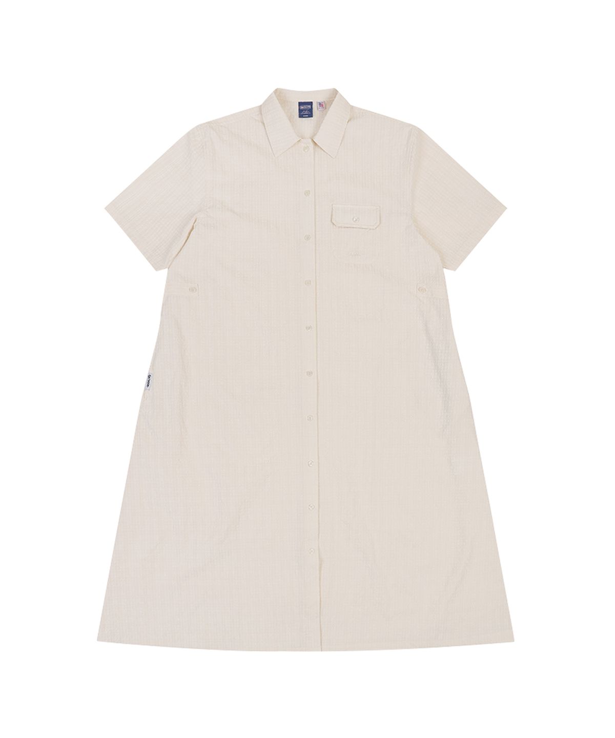 아웃도어 프로덕츠(OUTDOOR PRODUCTS) W CHECK SUCKER SHIRT ONEPIECE (IVORY)