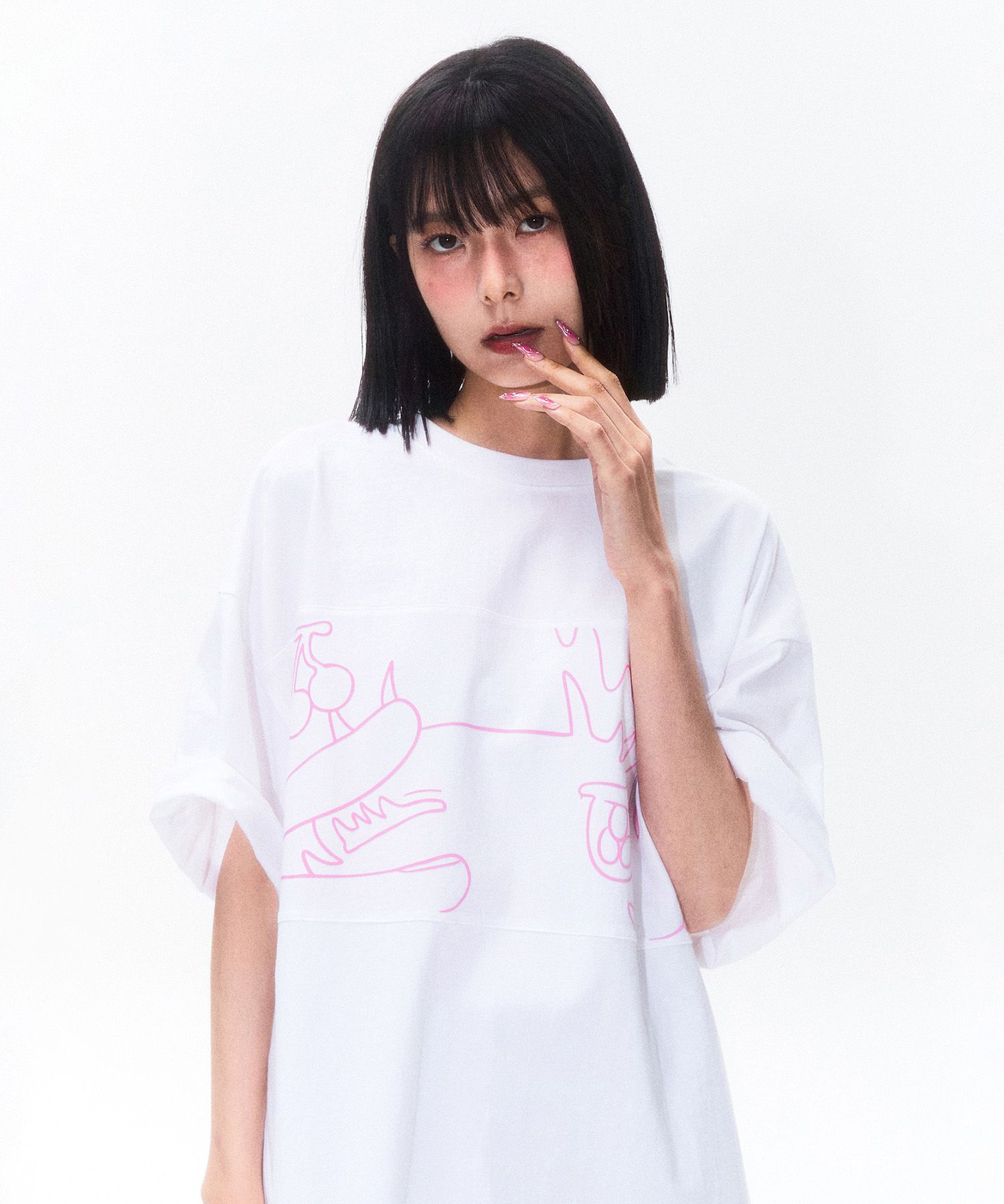 ◆KIRSH◆ Kirsh X Sun One Bird Big Oversized Graphic T-Shirt MUSINSA公式 | KIRSH Kirsh x Sun One Bird Big Oversized Eye T