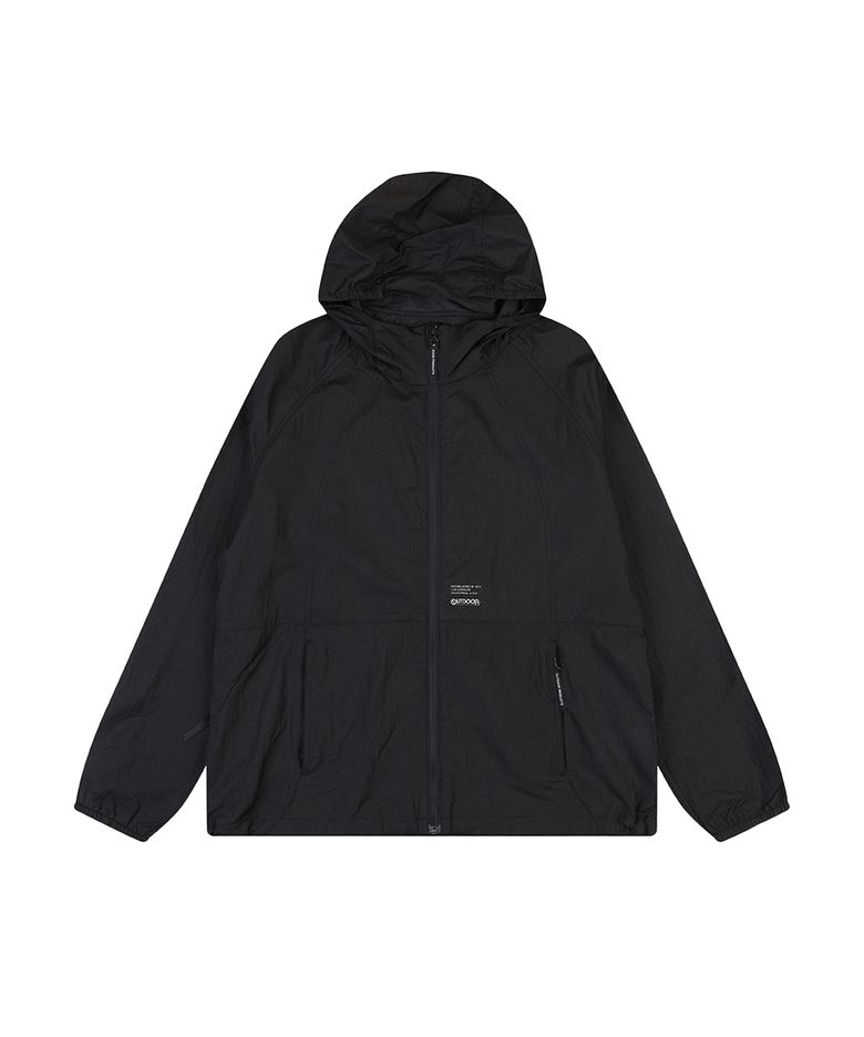 PACKABLE PANEL WINDBREAKER (BLACK)