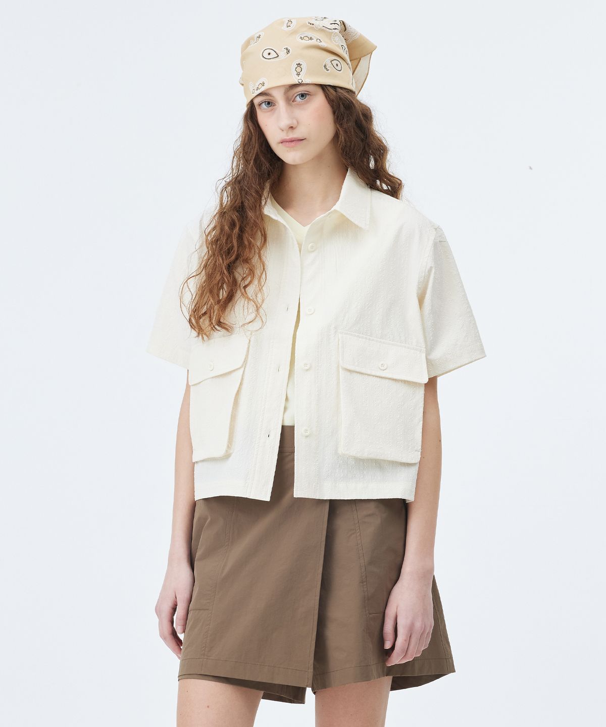 아웃도어 프로덕츠(OUTDOOR PRODUCTS) W SEERSUCKER JACKET (IVORY)