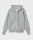 유틸리티 후디 집업 - 멜란지 그레이