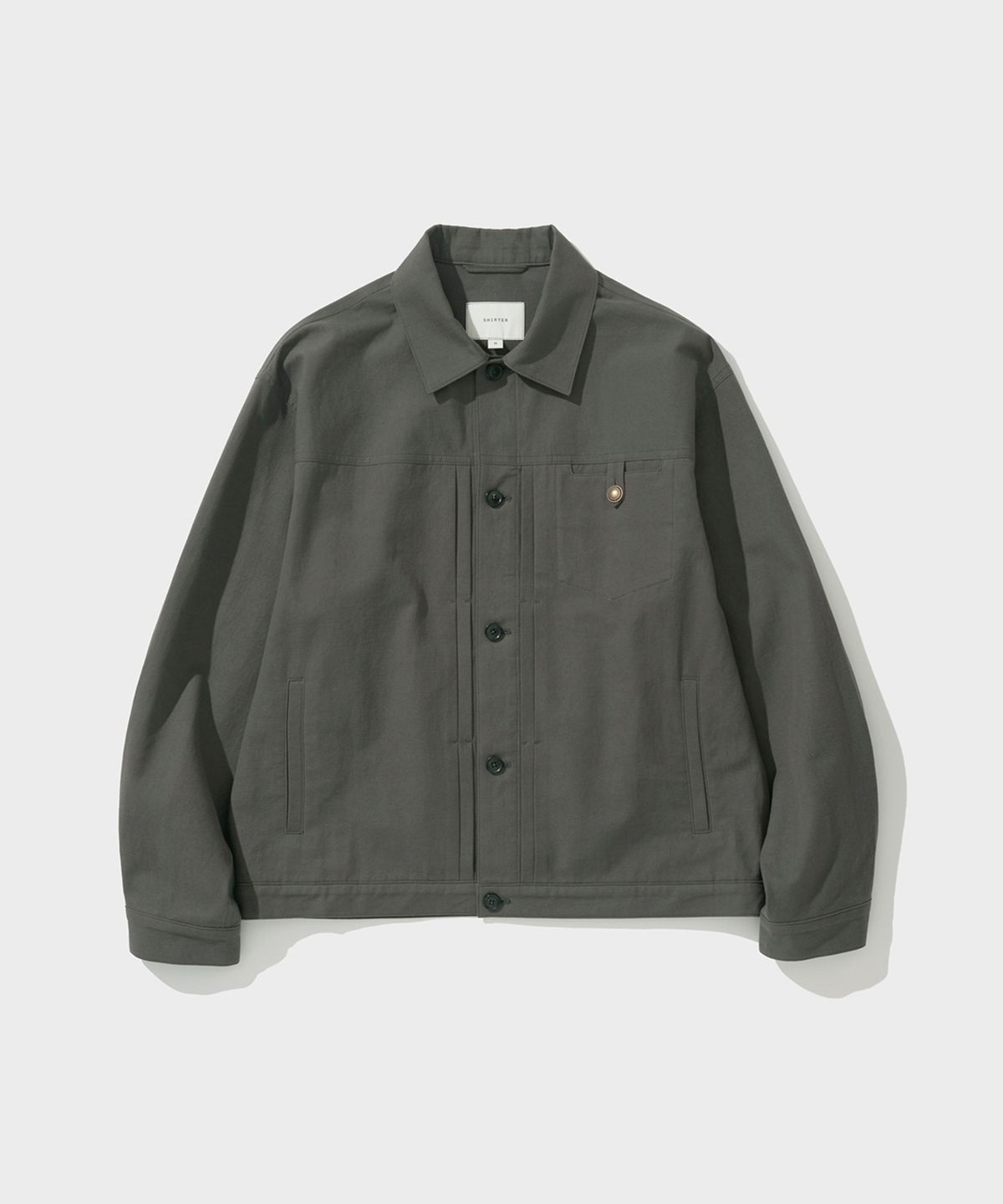 셔터(SHIRTER) SOFT LINEN TRUCKER JACKET (GREY)