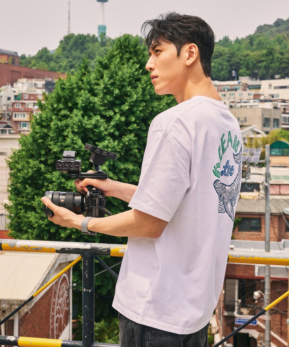 리(LEE) 리 오션 그래픽 티셔츠 화이트
