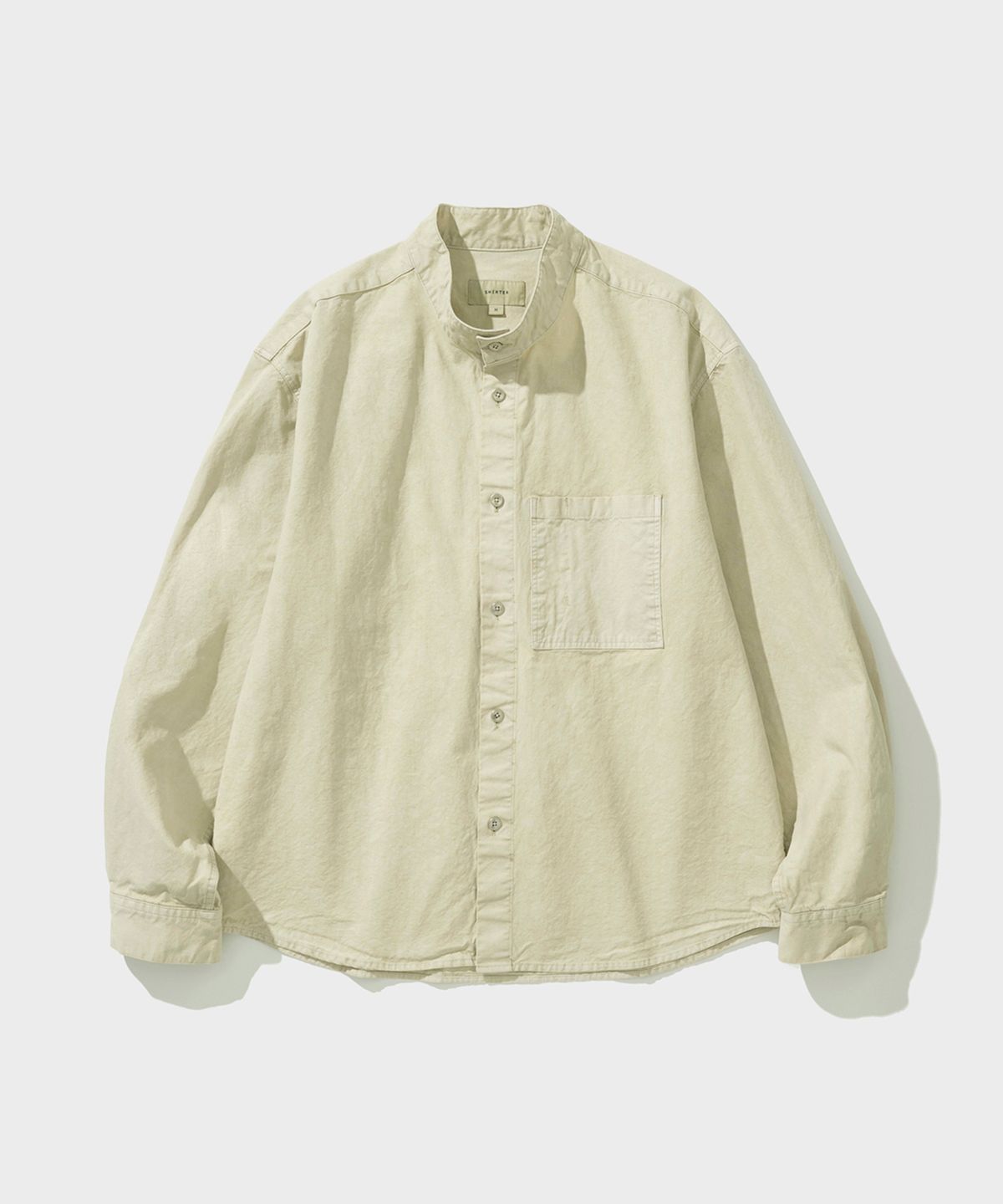 셔터(SHIRTER) HIGH NECK OVERDYED SHIRT (IVORY)