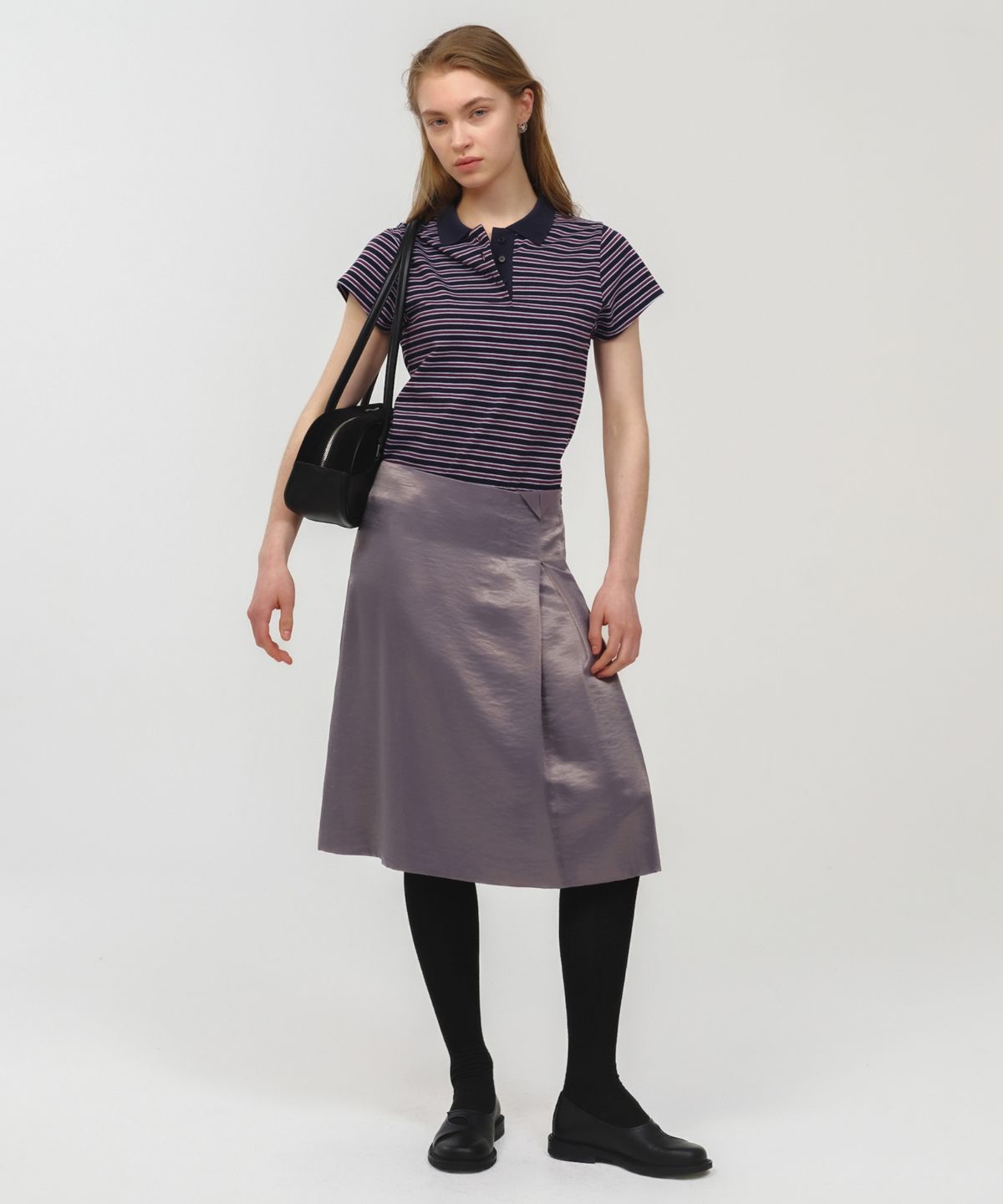 문선 아카이브(MOONSUN ARCHIVE) Satin Silky Skirt / Gray