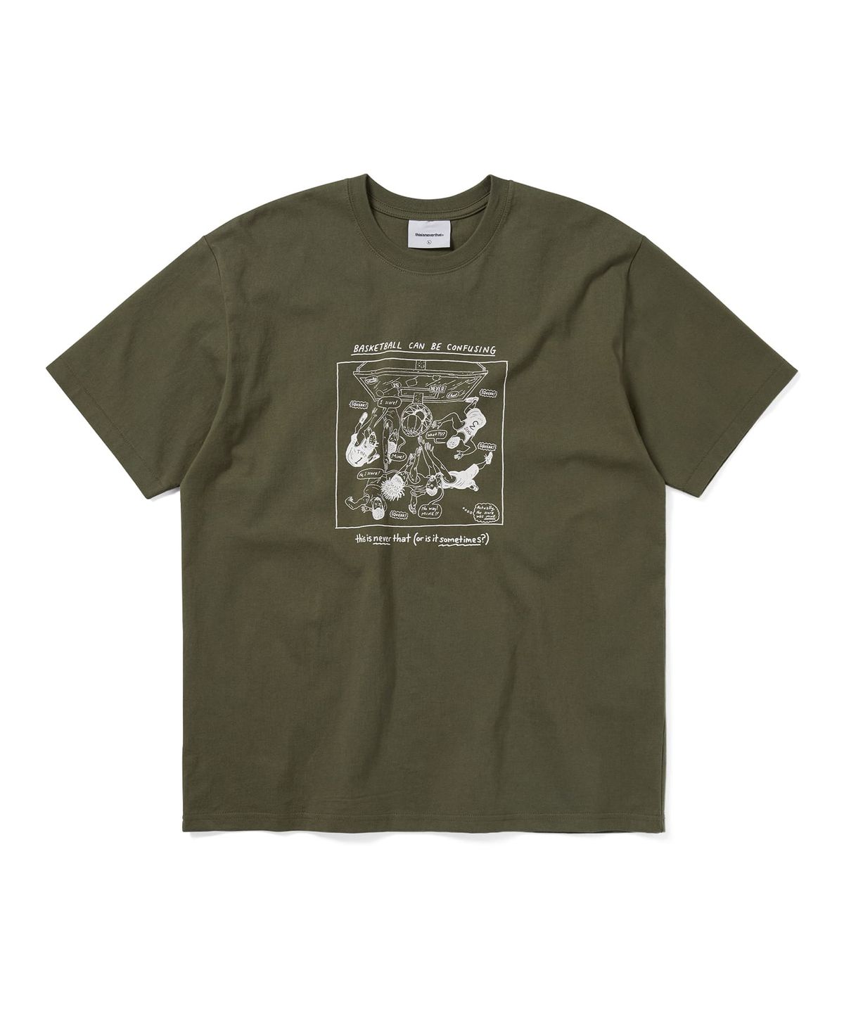 디스이즈네버댓(THISISNEVERTHAT) Confusing Basketball Tee Olive