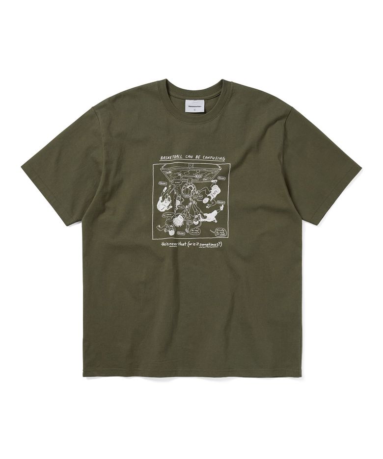 Confusing Basketball Tee Olive