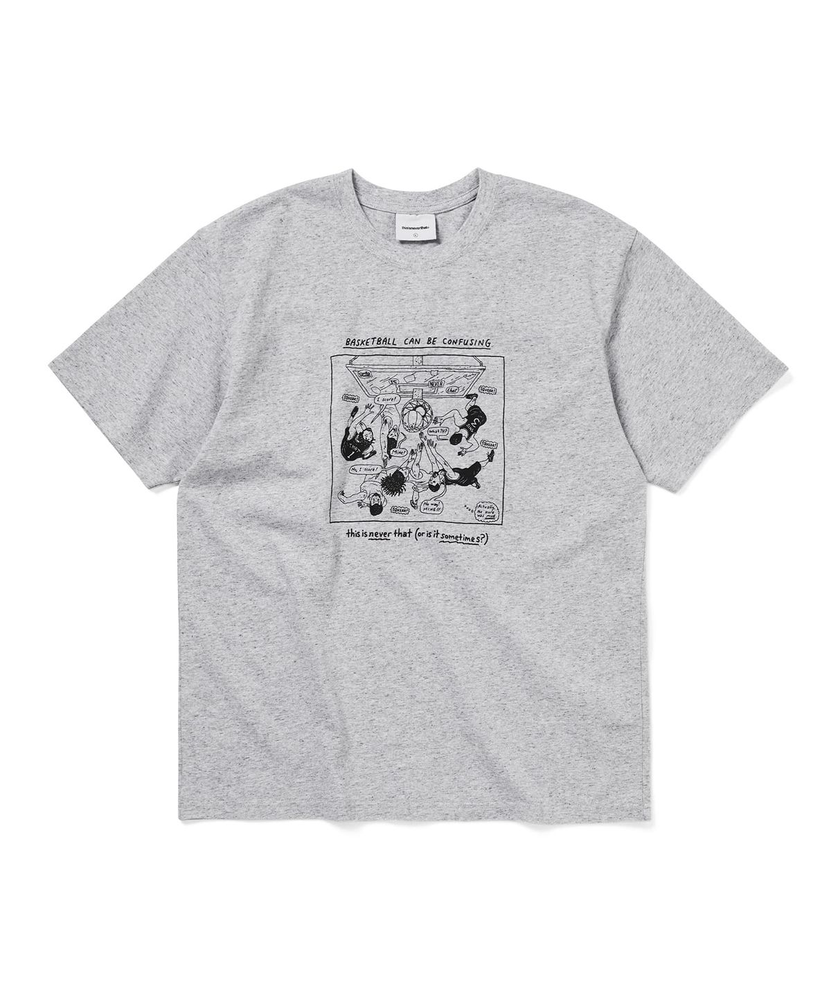 디스이즈네버댓(THISISNEVERTHAT) Confusing Basketball Tee Heather Grey