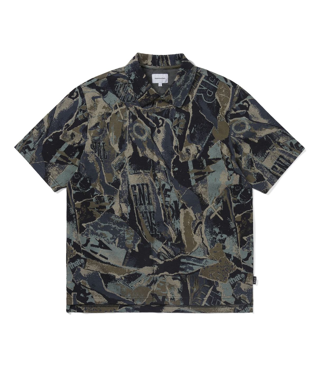 디스이즈네버댓(THISISNEVERTHAT) Jacquard Pattern Button Up Top Black