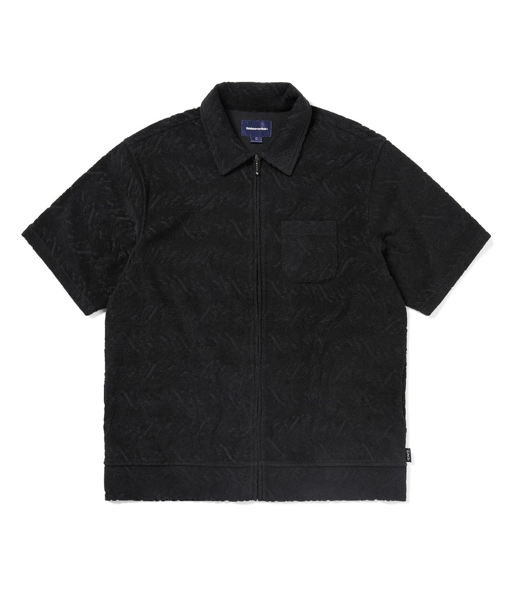 Terry S/S Zip Shirt Black