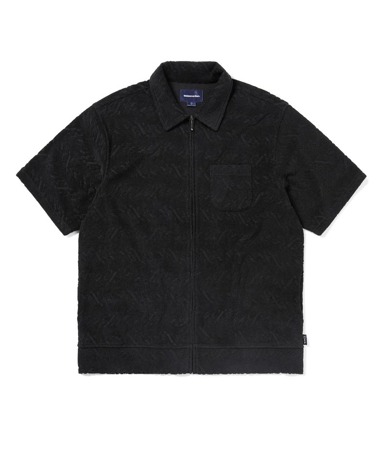 Terry S/S Zip Shirt Black