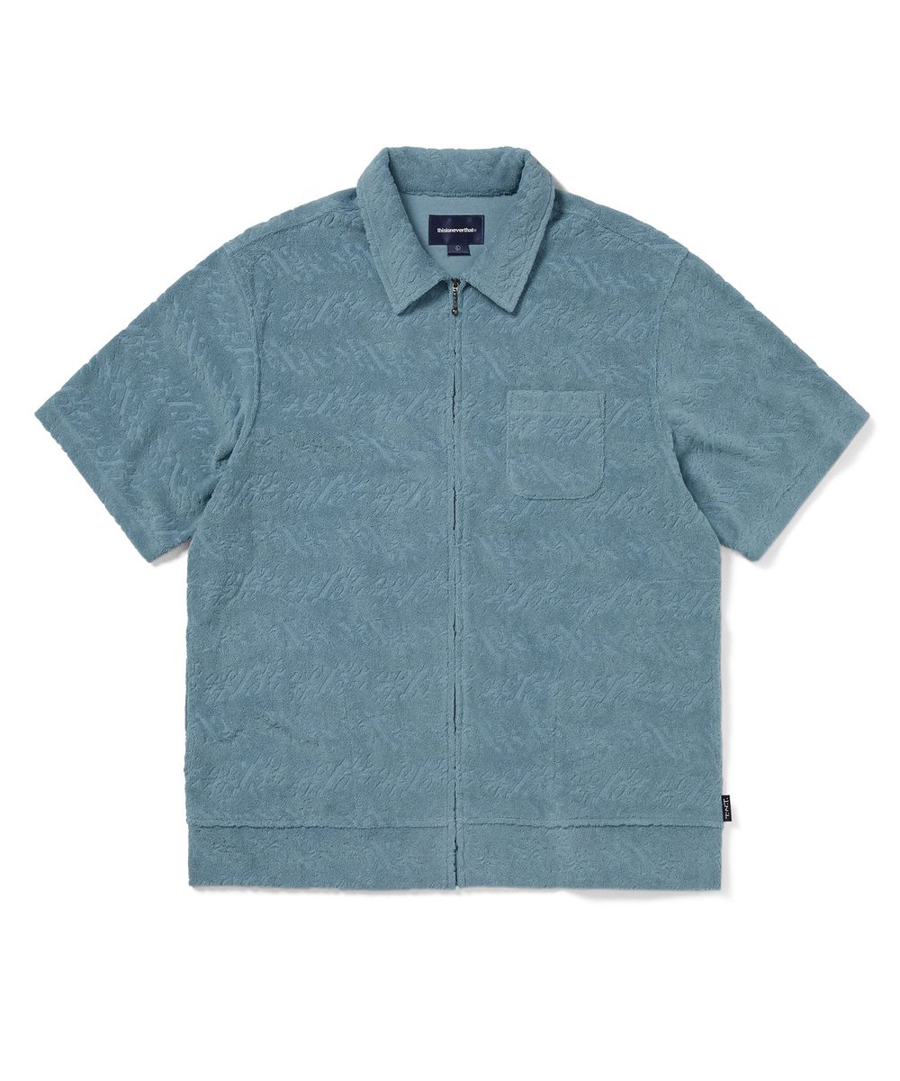 Terry S/S Zip Shirt Blue