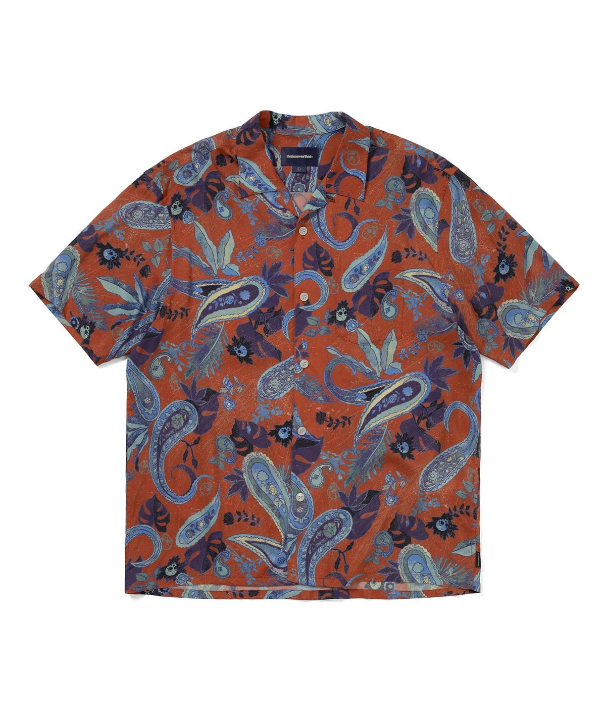 디스이즈네버댓(THISISNEVERTHAT) Weird Paisley S/S Shirt Red