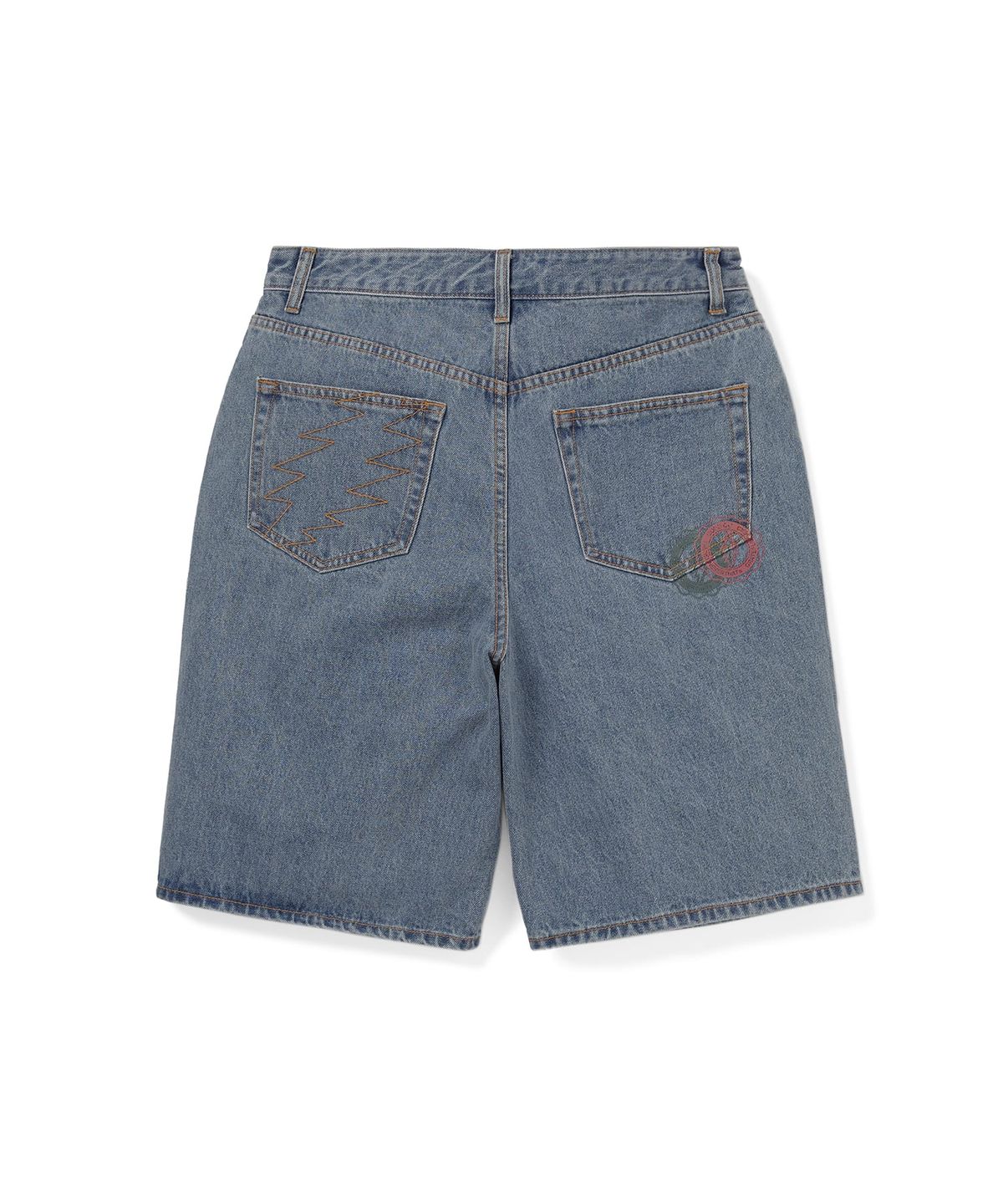 디스이즈네버댓(THISISNEVERTHAT) GD Overlap Lightning Denim Short Washed Blue