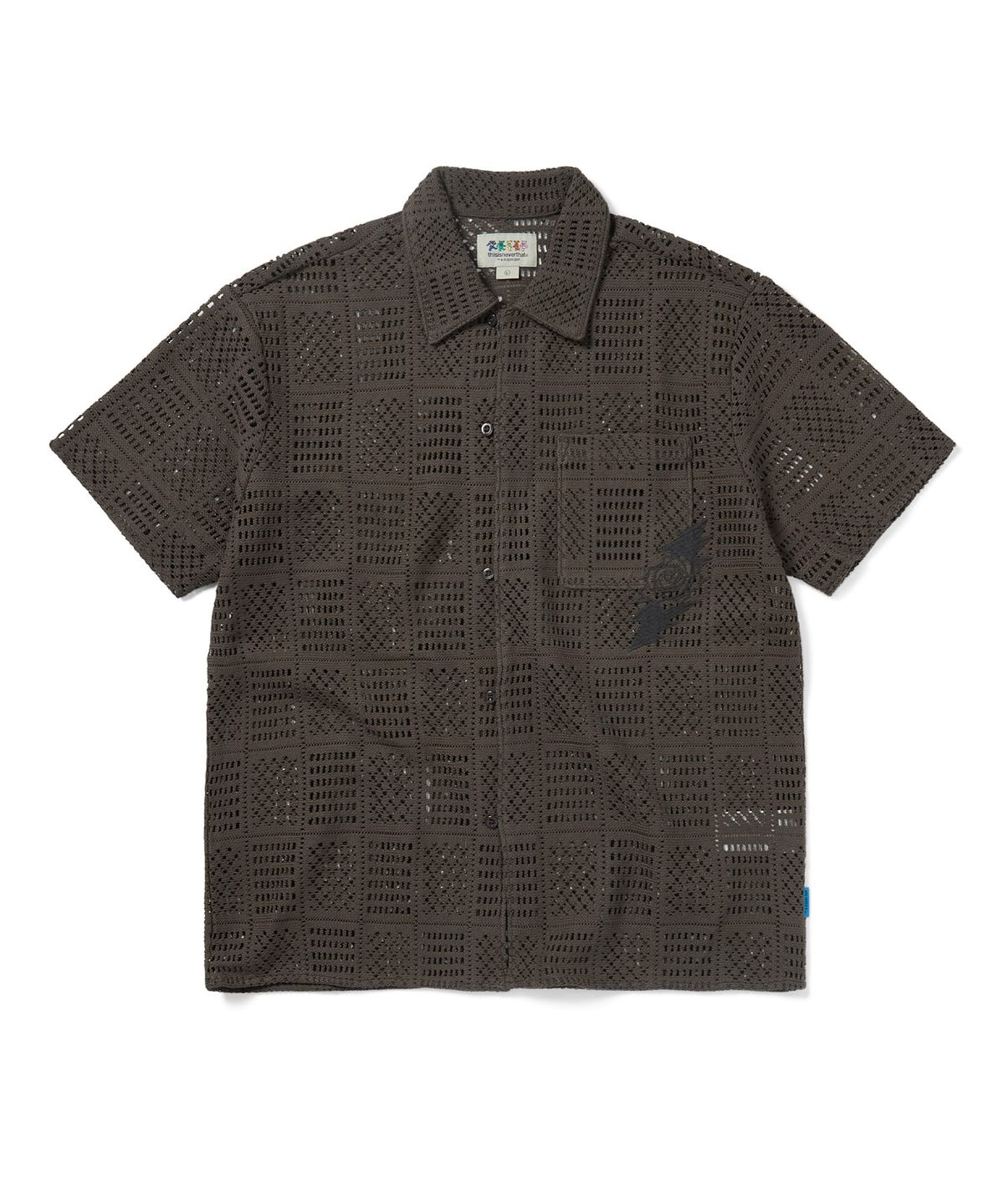디스이즈네버댓(THISISNEVERTHAT) GD Lightning Mesh S/S Shirt Brown