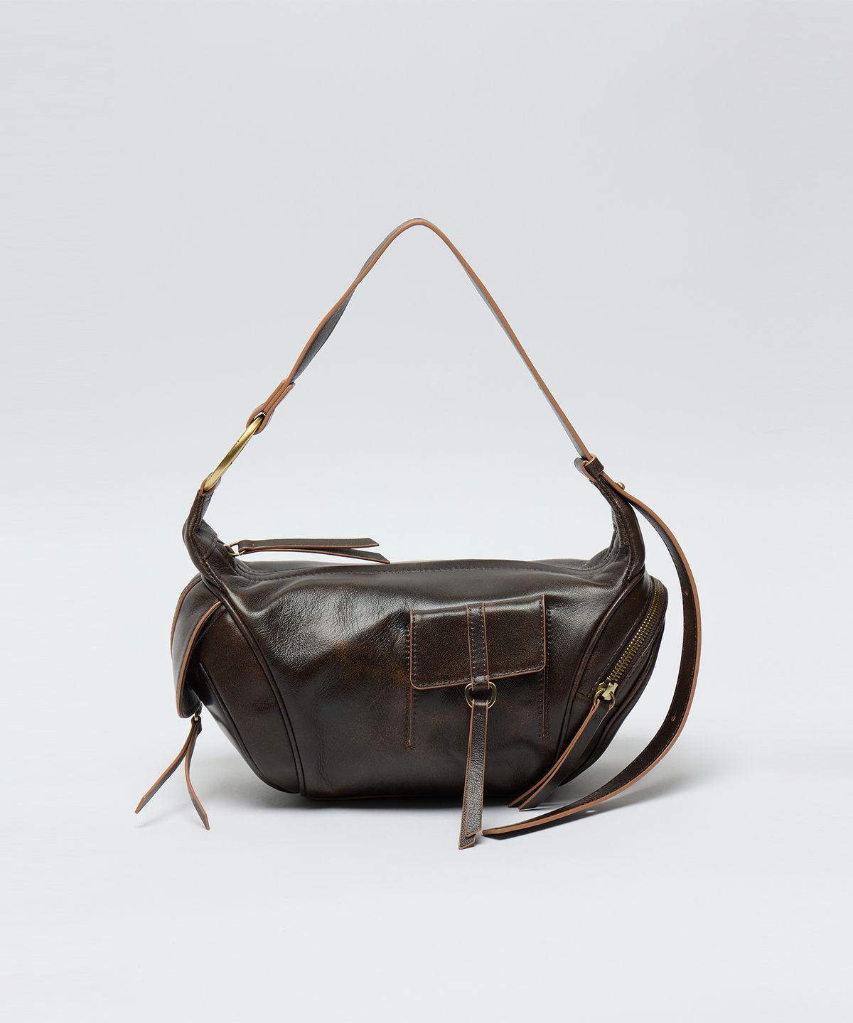 아카이브앱크(ARCHIVEPKE) Rider barrel bag(Stone washed brown)_OVBAX25034SWB