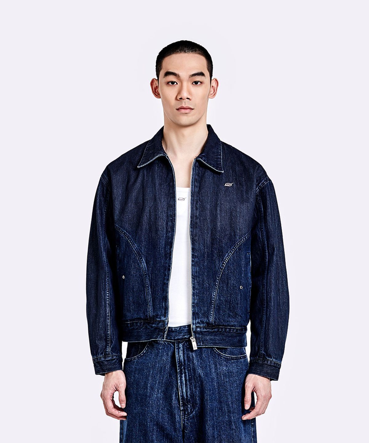 51퍼센트(51PERCENT) Coated gradation denim jacket - Deep Blue