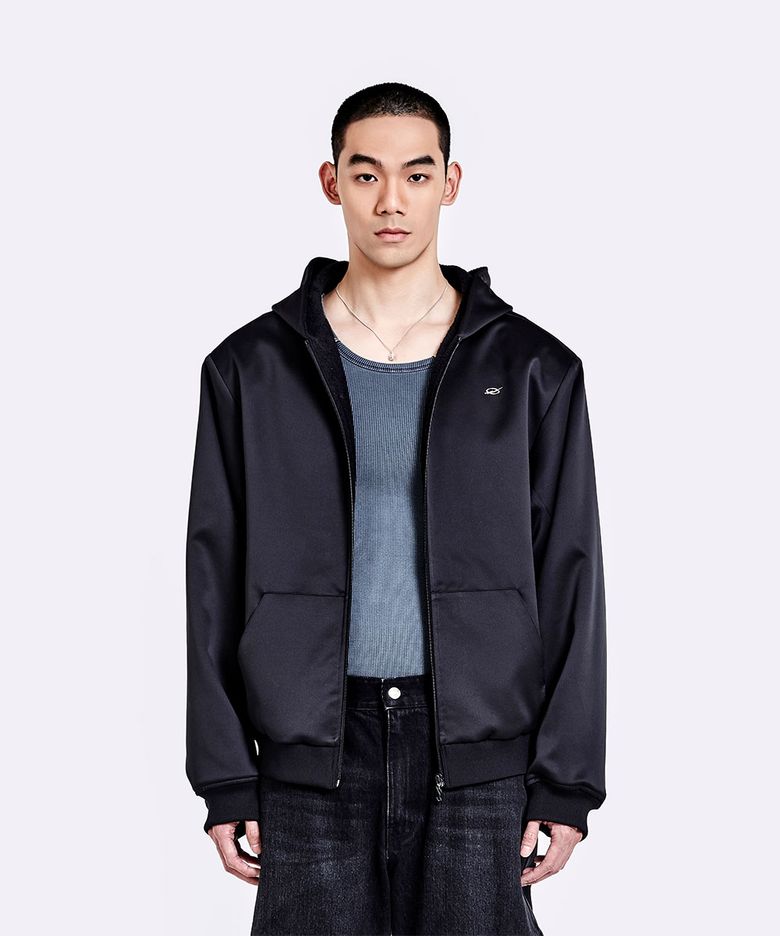 Oversized Hoodie zip-up - Secret black