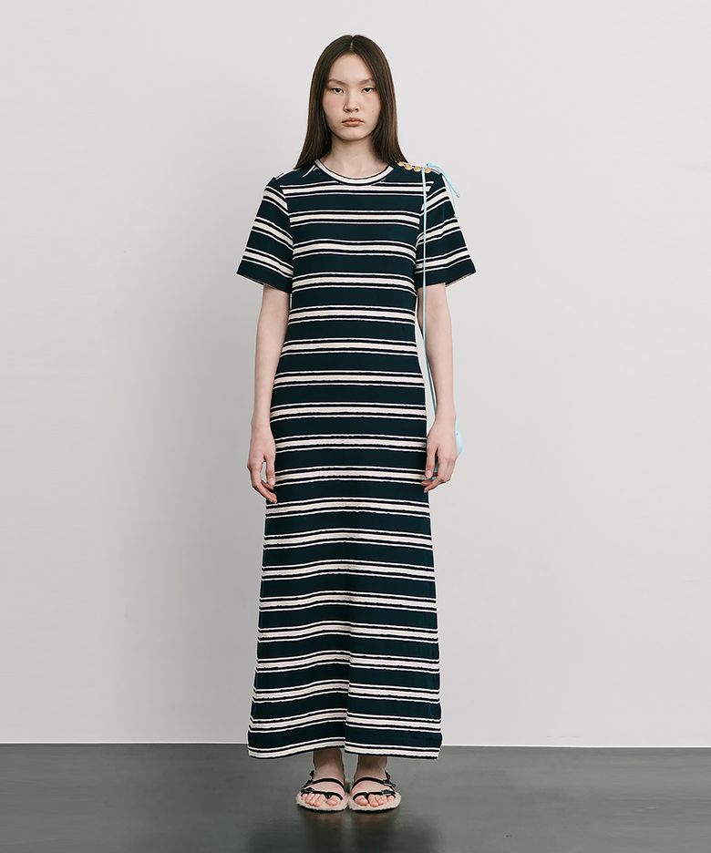 Stripe Jacquard Knit Dress_Navy(스트라이프 자카드 니트 원피스_네이비)