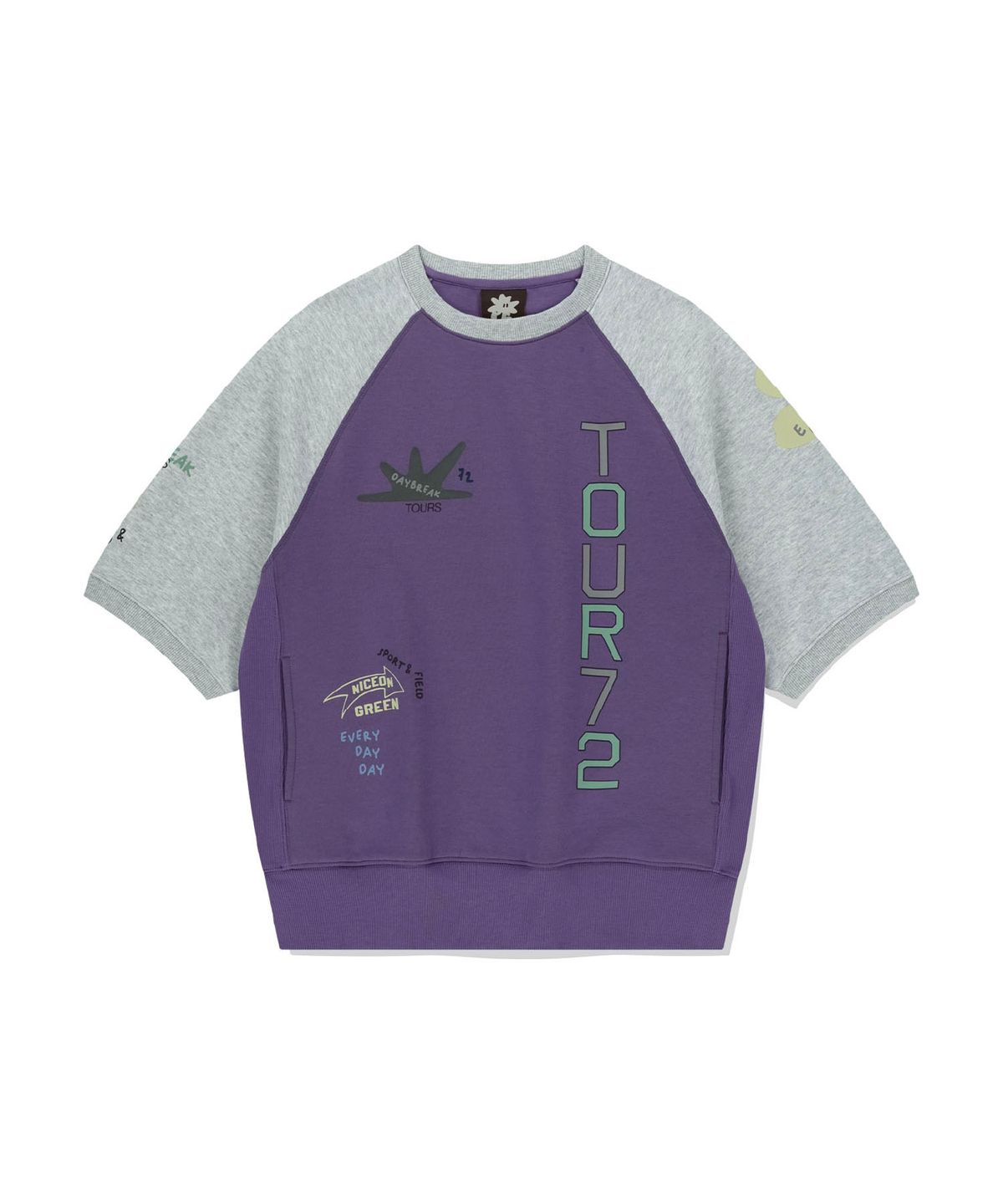 썬러브투어(SUNLOVETOUR) Doodle S/S Crewneck Sweatshirt Purple