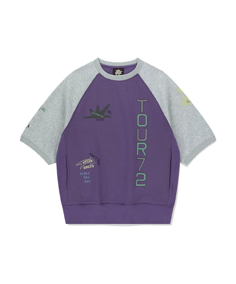 Doodle S/S Crewneck Sweatshirt Purple