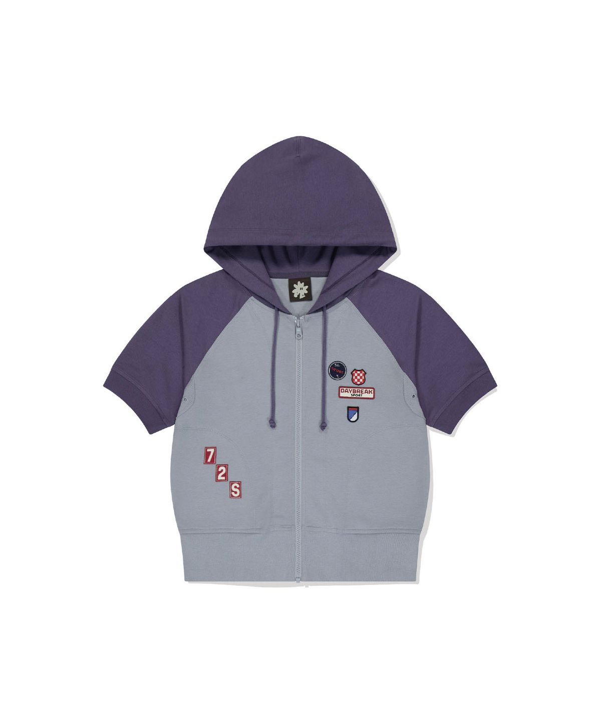 썬러브투어(SUNLOVETOUR) W Patch S/S Zip Up Hoodie Grey