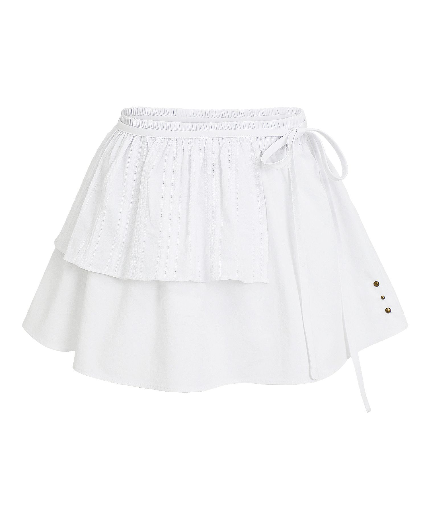 ミニスカート [PLASMA SPHERE] 2WAY duet frill flare layered wrap skirt MUSINSA | PLASMA SPHERE 2 WAY Duet Mini Frill Flare Layered