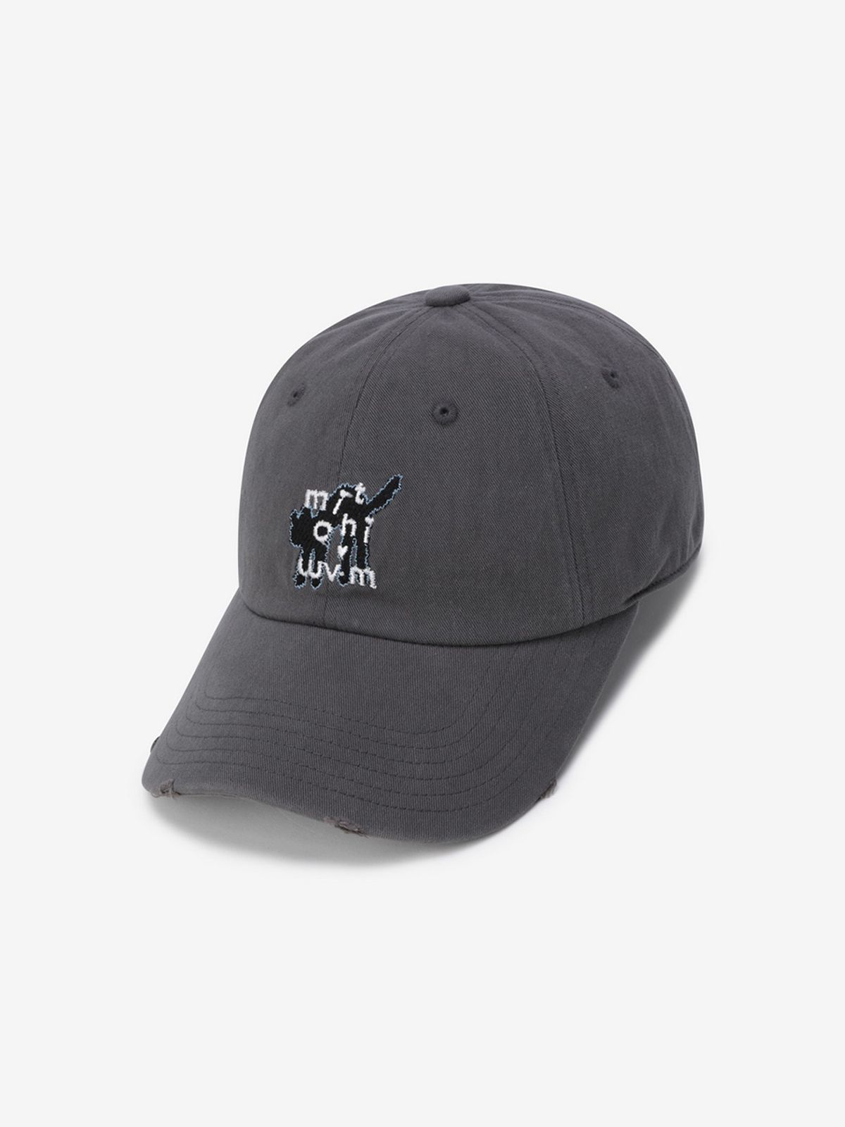 엘유브이엠(LUVM) MITCHI COTTON BALL CAP 3_CHARCOAL GRAY