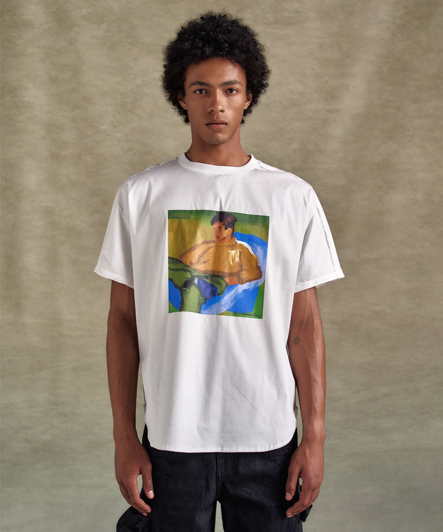 ★ANDERSSON BELL★ Unisex Balum Poplin T-Shirt atb1324u(BLAC MUSINSA | ANDERSSON BELL Unisex Balum Poplin T-shirt