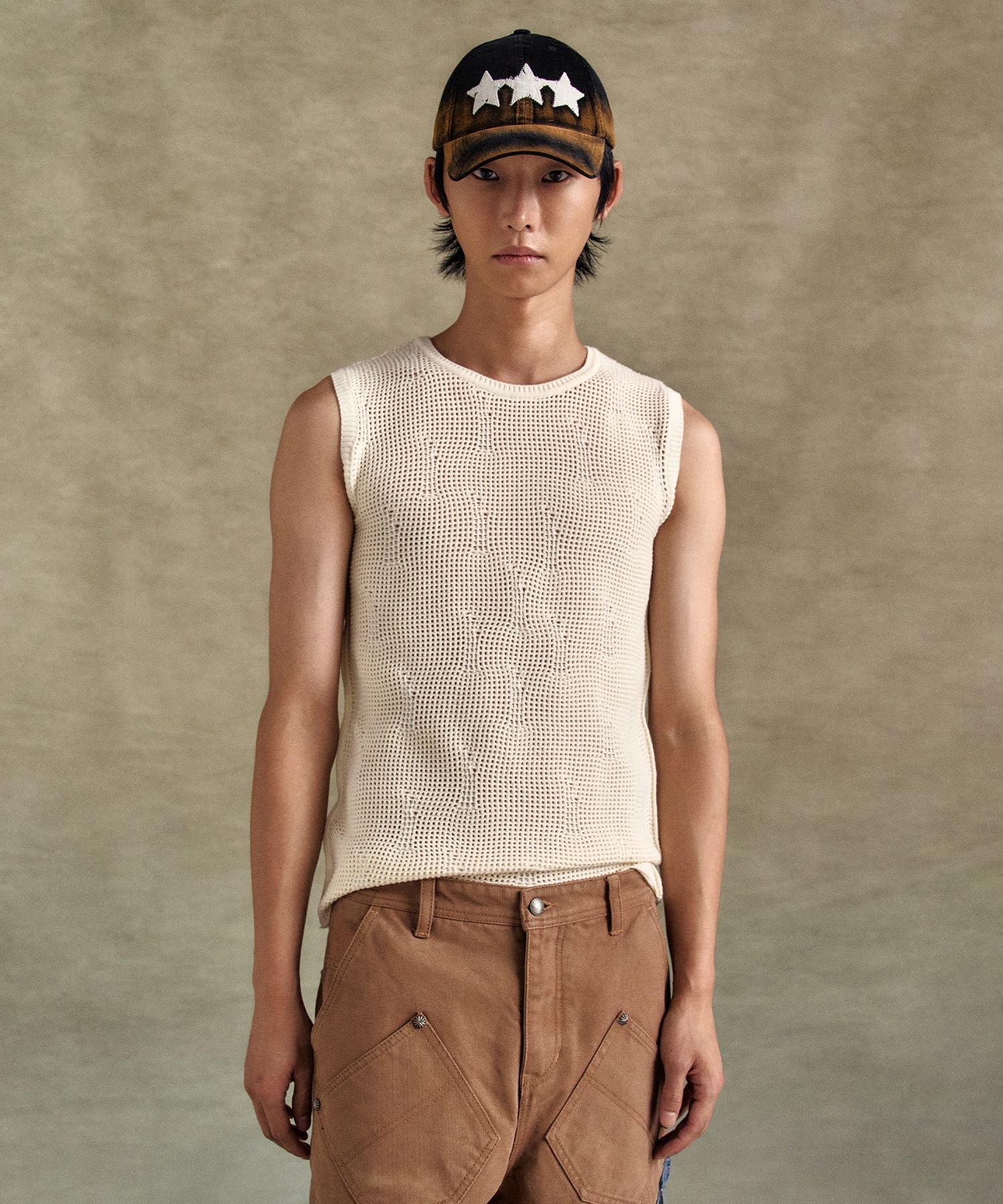 【ANDERSSON BELL】 Net Damage Sleeveless /追跡付 MUSINSA | ANDERSSON BELL Net Damage Sleeveless atb1328m(ECRU)