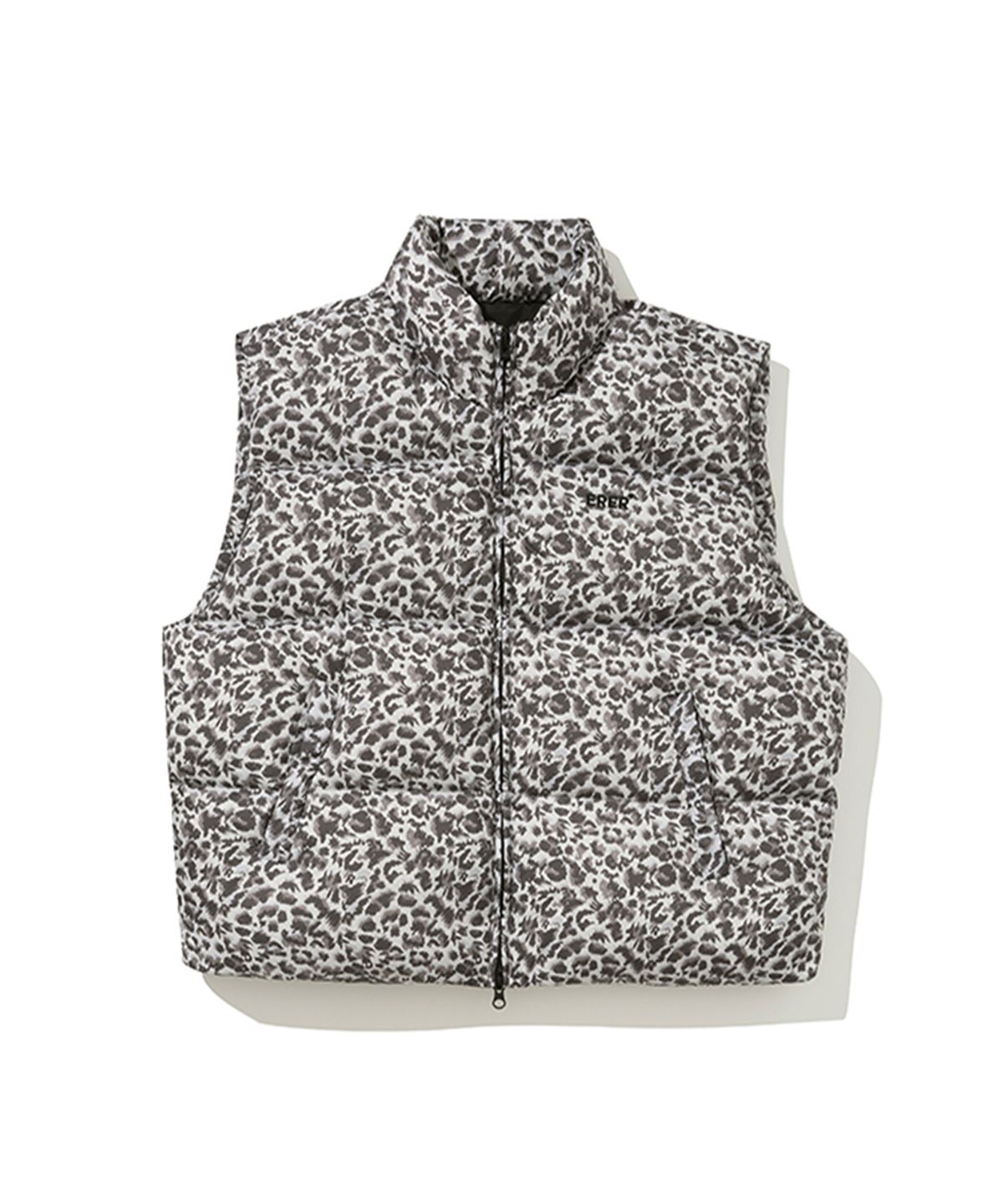 에르에르(ERER) [UN] Leopard Print Down Vest Gray