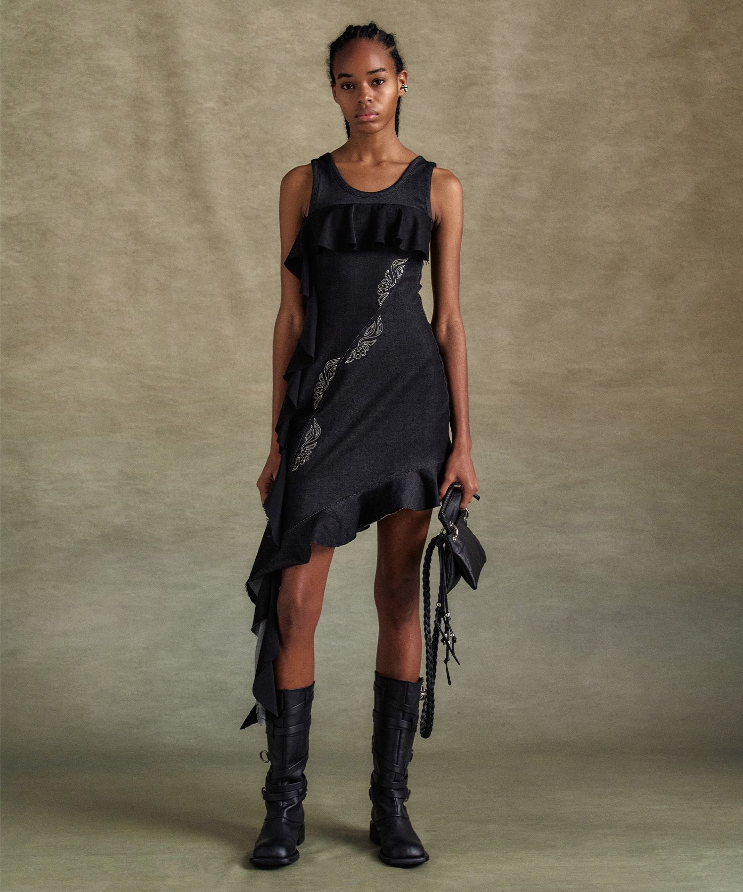 【ANDERSSON BELL】 Flowy ruffle dress atb1266w /追跡付 MUSINSA公式 | ANDERSSON BELL FOR WOMEN Flow ruffle dress