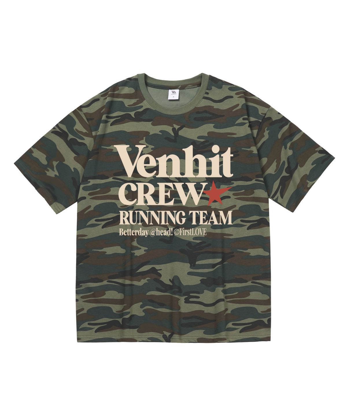 벤힛(VENHIT) STAR CREW 카모 반팔티