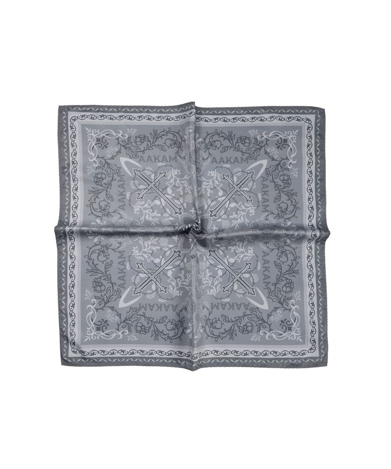 X-Cross Printed Scarf (Gray)