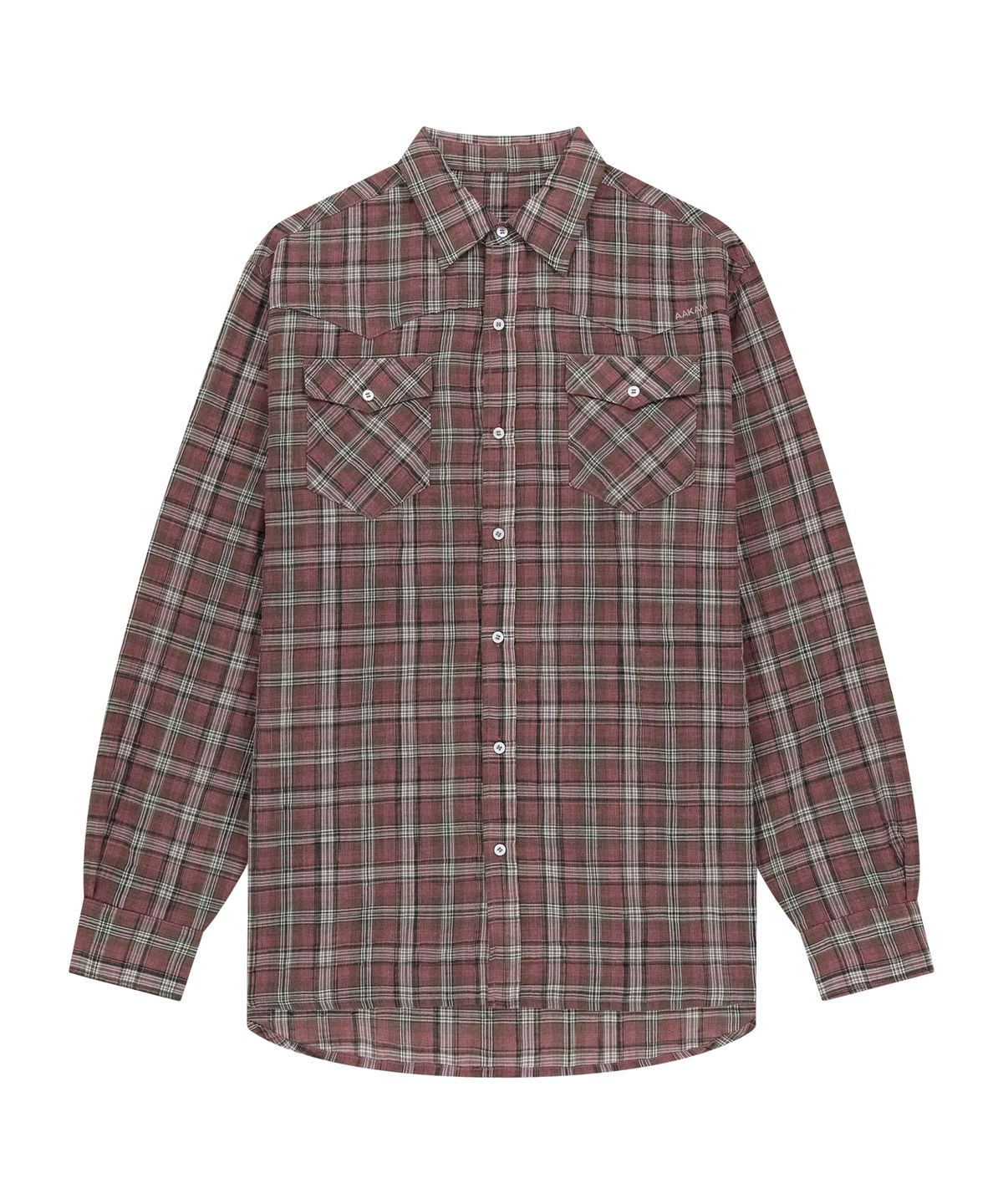 아캄(AAKAM) Western Vintage Check Shirts (Pink)
