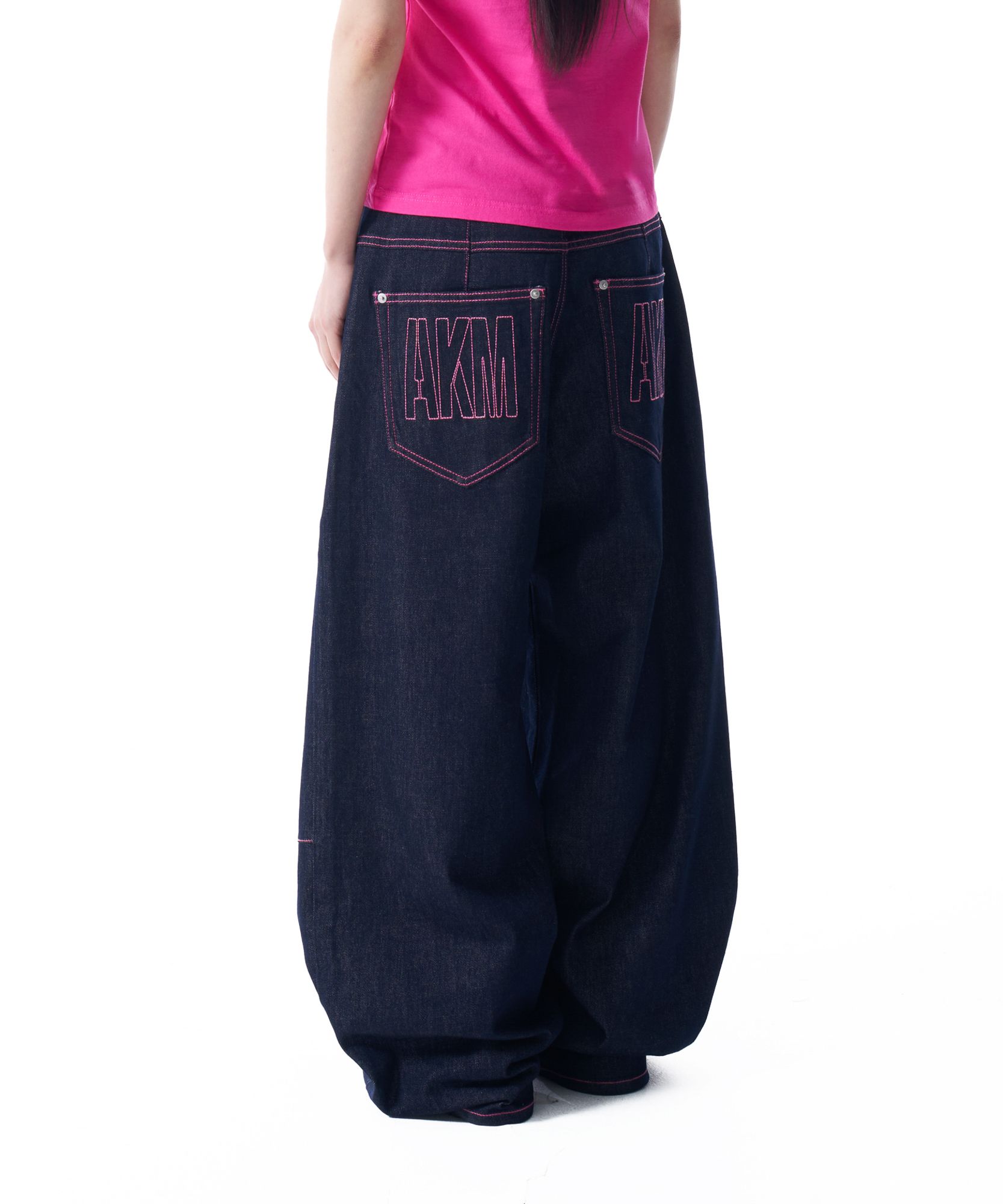 AAKAM ■ Stitched Denim Pants MUSINSA | AAKAM Stitched Denim Pants (Black)