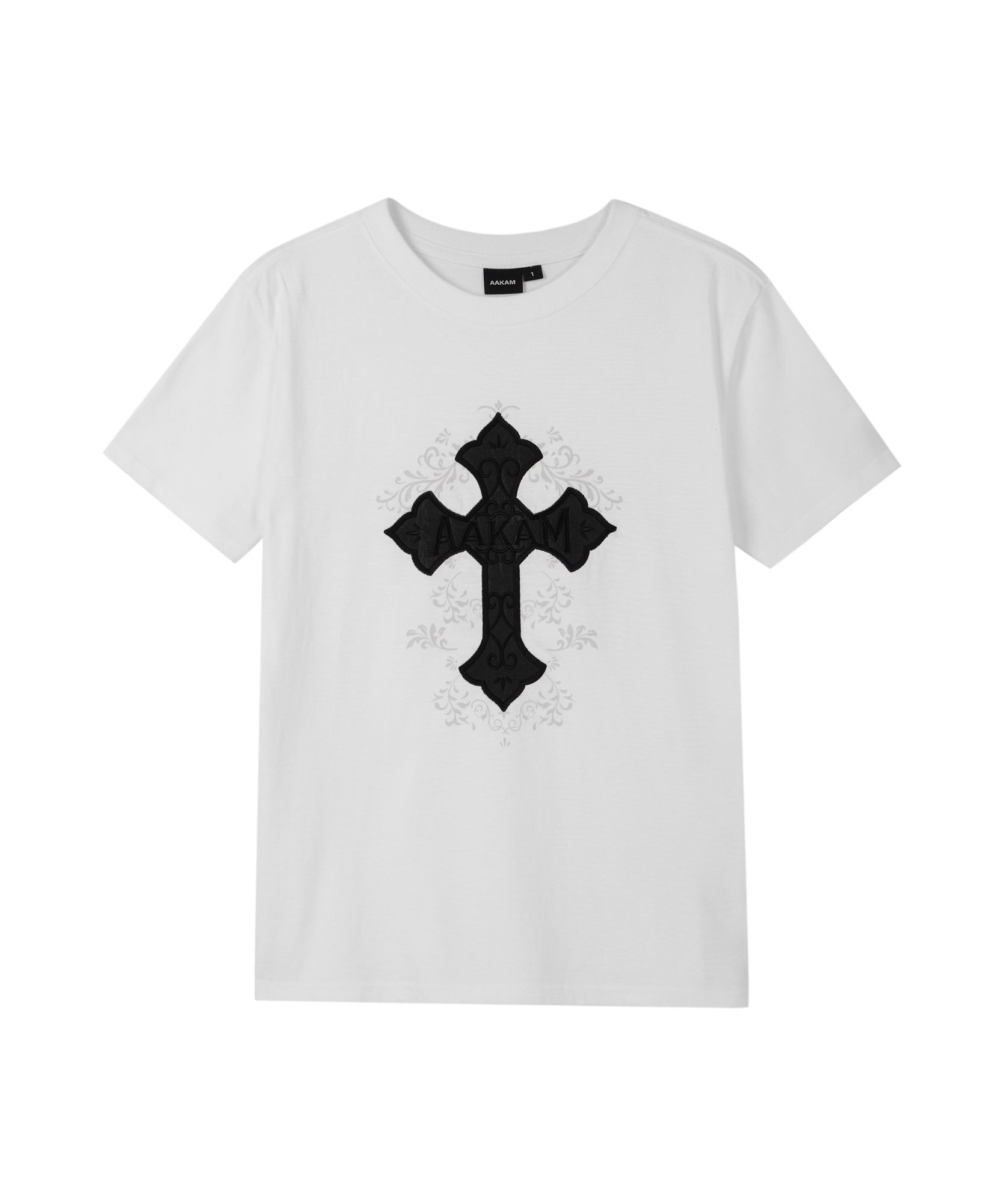 MUSINSA公式 | AAKAM AKM CROS2 Half Top (White)