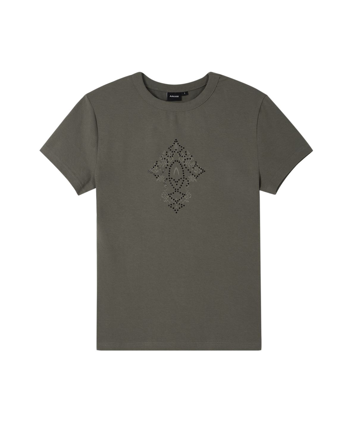 아캄(AAKAM) Studded CROS2 Half Top (Khaki)