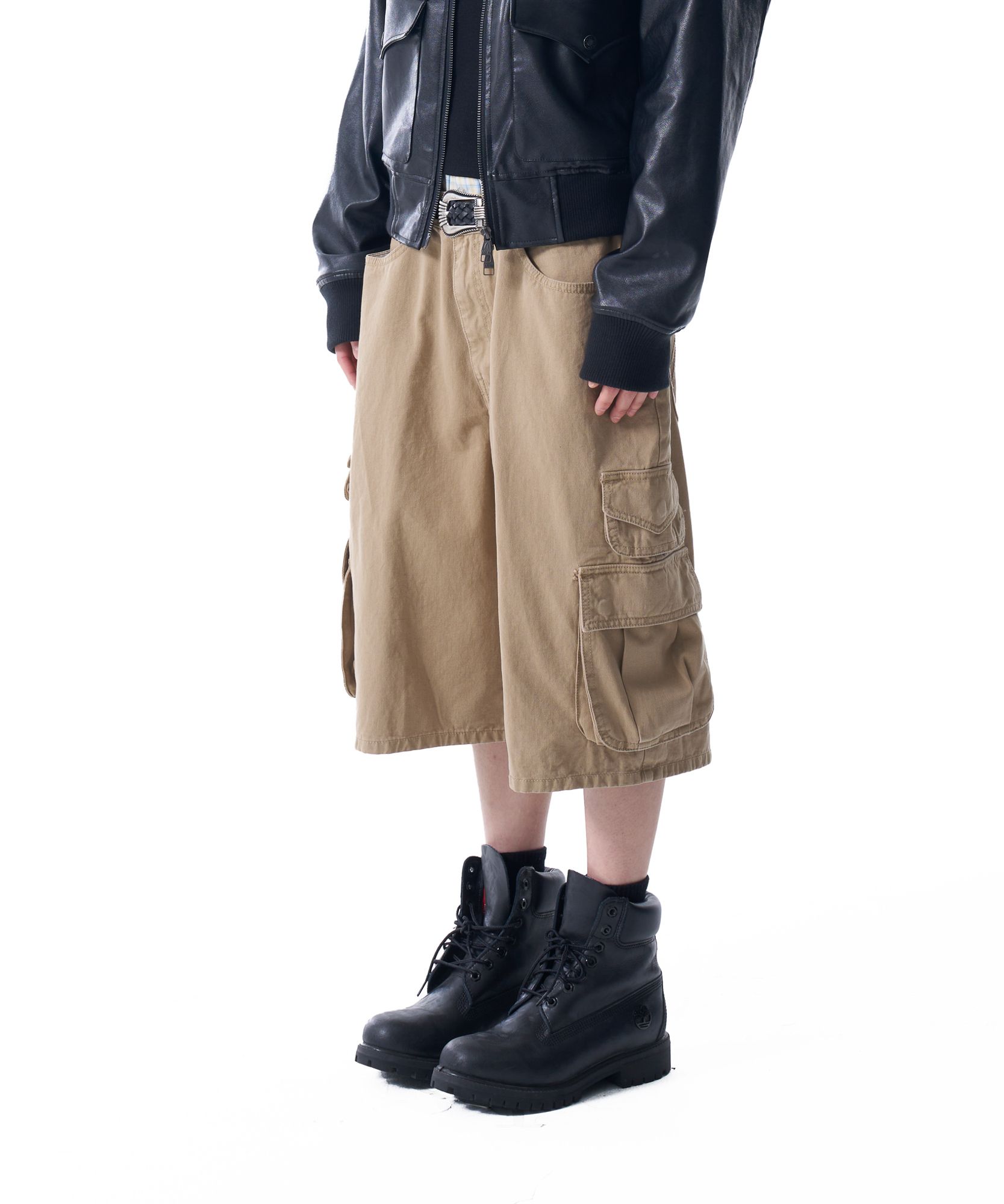 MUSINSA公式 | AAKAM Cotton Bermuda Cargo Pants (Desert Sand)