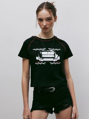 파이널 랩 레글런 티셔츠 (블랙)