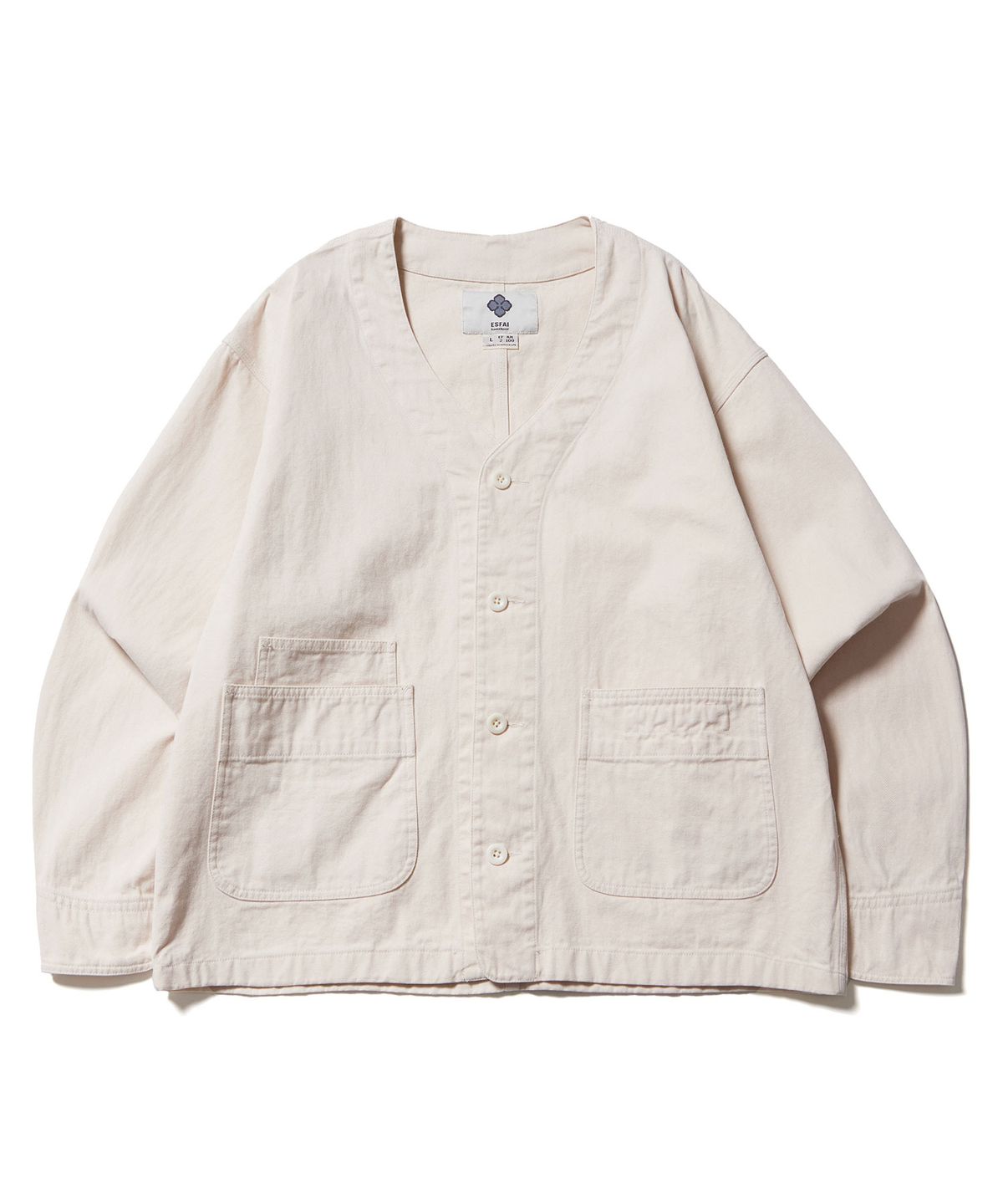 에스파이(ESFAI) ROUND ENGINEER HBT JACKET (ECRU)