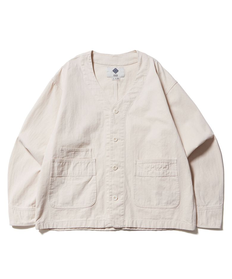 ROUND ENGINEER HBT JACKET (ECRU)