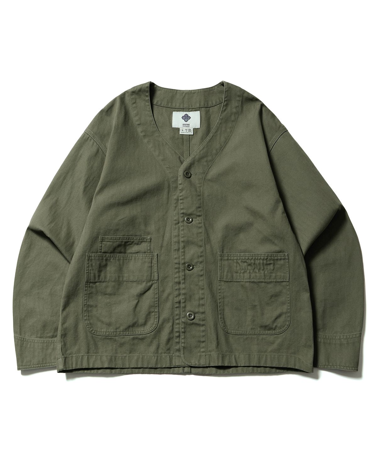 에스파이(ESFAI) ROUND ENGINEER HBT JACKET (OLIVE)