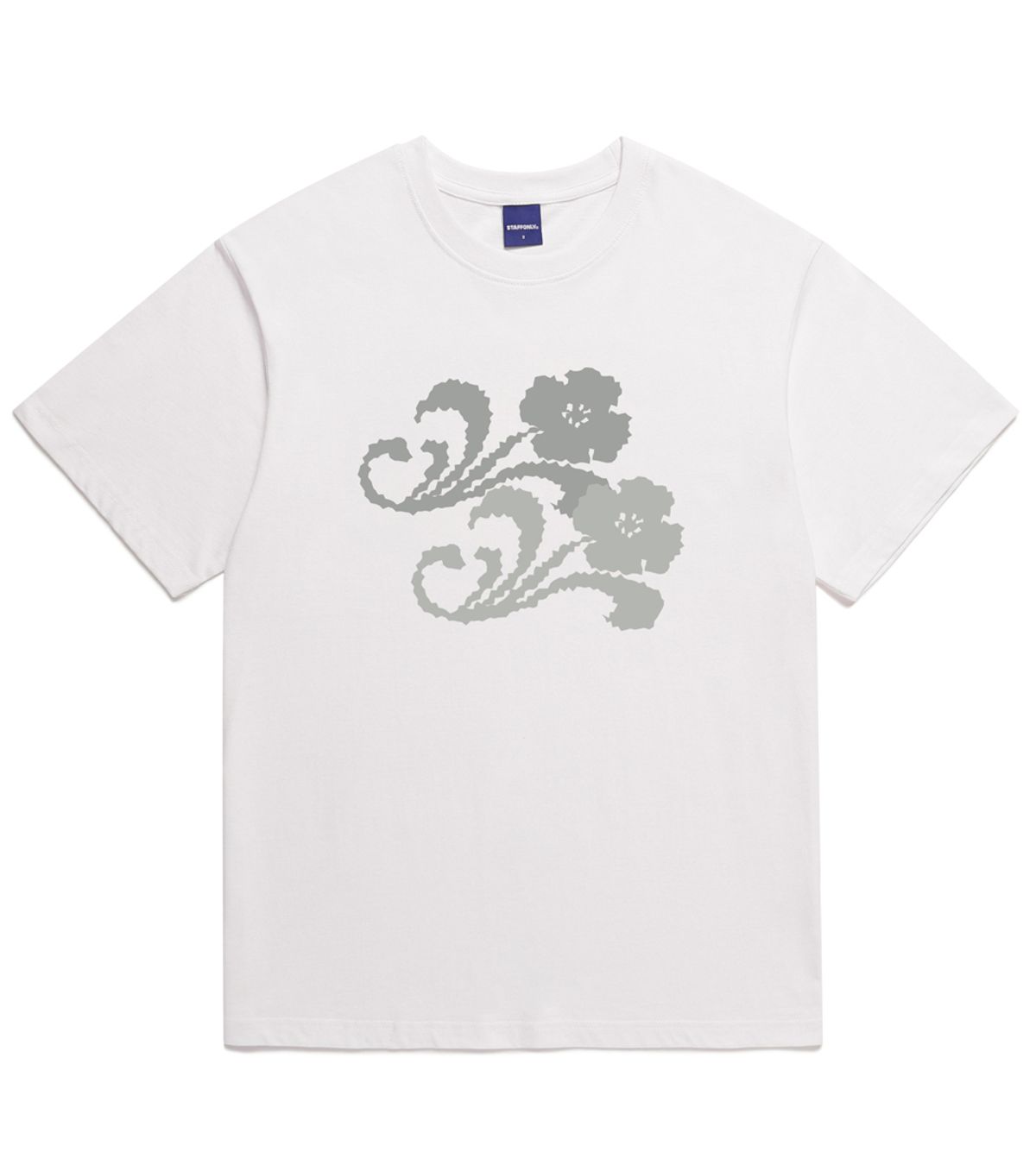스텝온리(STAFFONLY) FLOWER BITMAP TEE (WHITE)