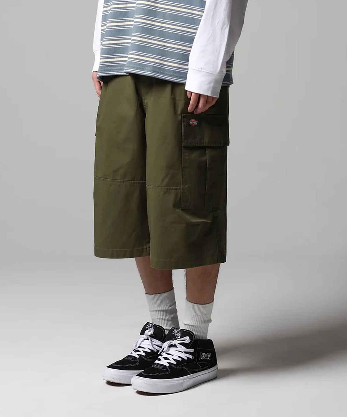 디키즈(DICKIES) 워시드 트윌 카고 쇼츠 Olive