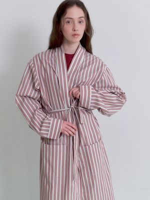 테이크 코튼 로브 - 버건디