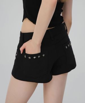 멀티스터드 숏팬츠 블랙