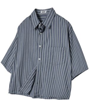 더 시티 스트라이프 반팔셔츠 (블루)