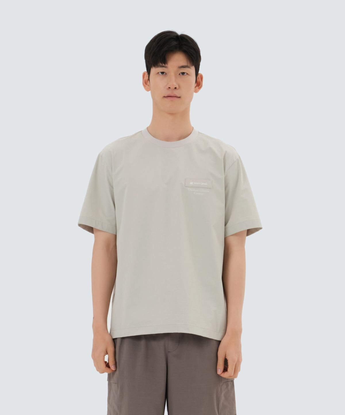 스노우피크 어패럴(SNOWPEAK APPAREL) 라고 에어 반팔 티셔츠 (S25MMTTS26) Light Beige