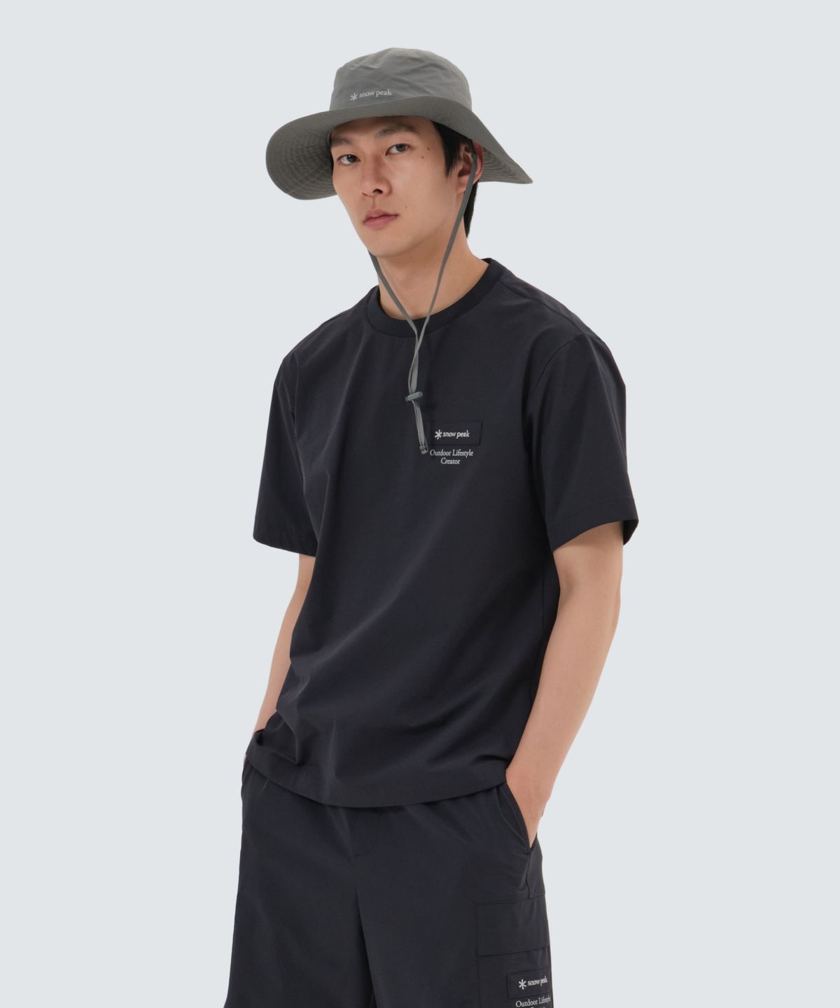 스노우피크 어패럴(SNOWPEAK APPAREL) 라고 에어 반팔 티셔츠 (S25MMTTS26) Dark Navy